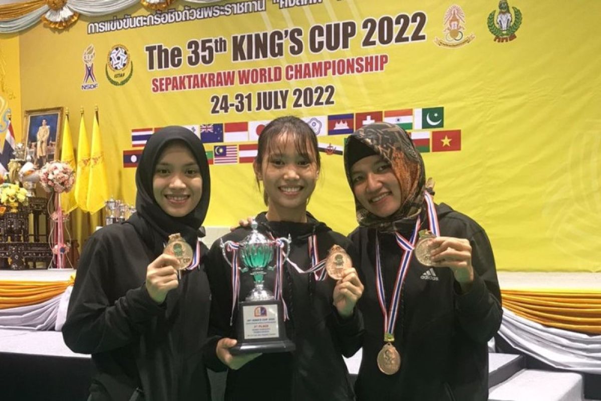 Tim Sepaktakraw putri Indonesia raih perunggu di dua nomor Kings Cup Thailand