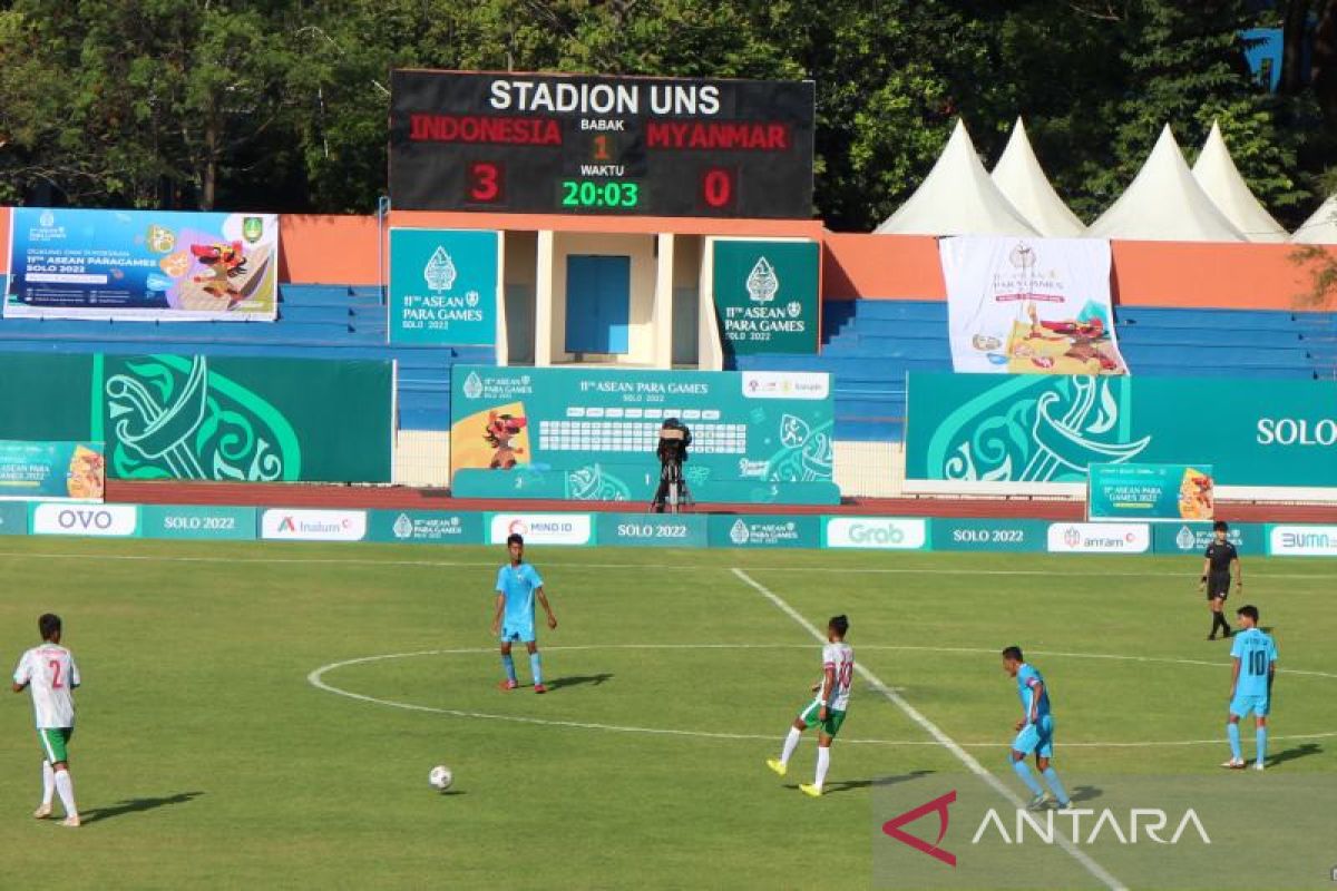 Indonesia cukur Myanmar 5-1 dalam pertandingan sepak bola CP ASEAN Para Games