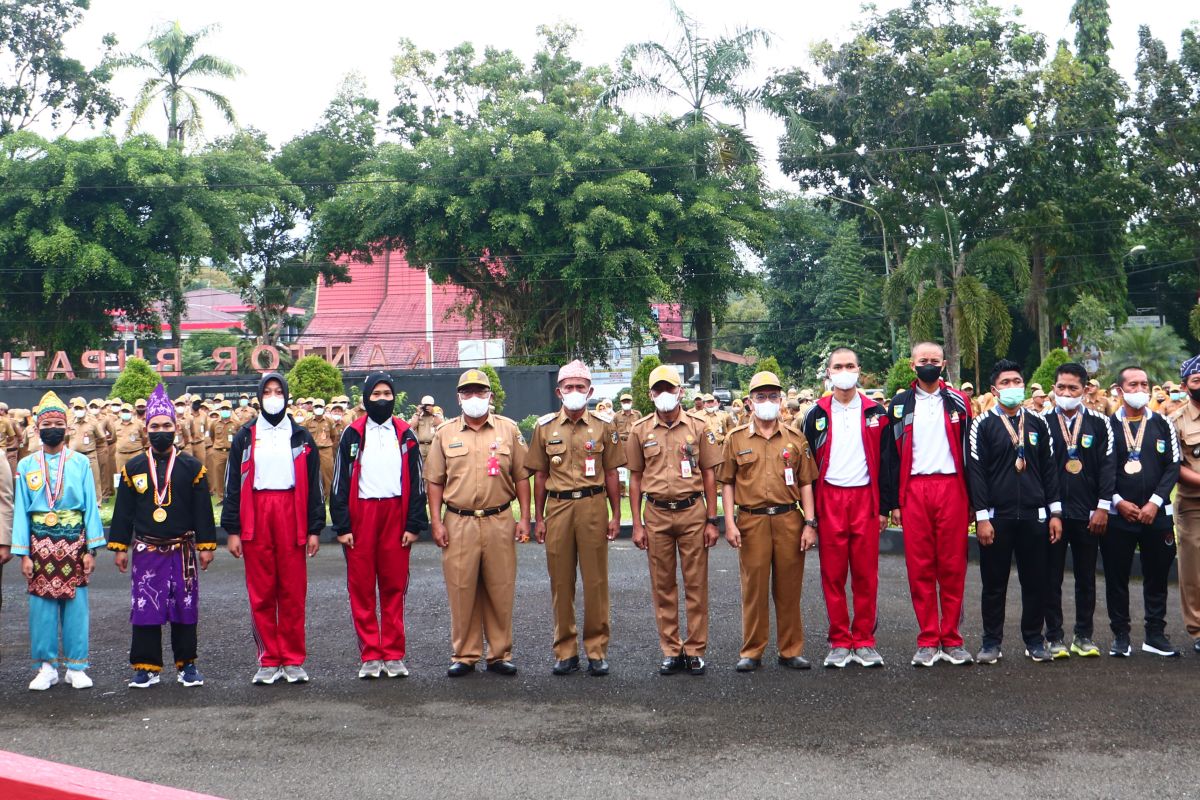 Sumber Mulia terbaik dalam lomba desa Kabupaten Tanah Laut 2022