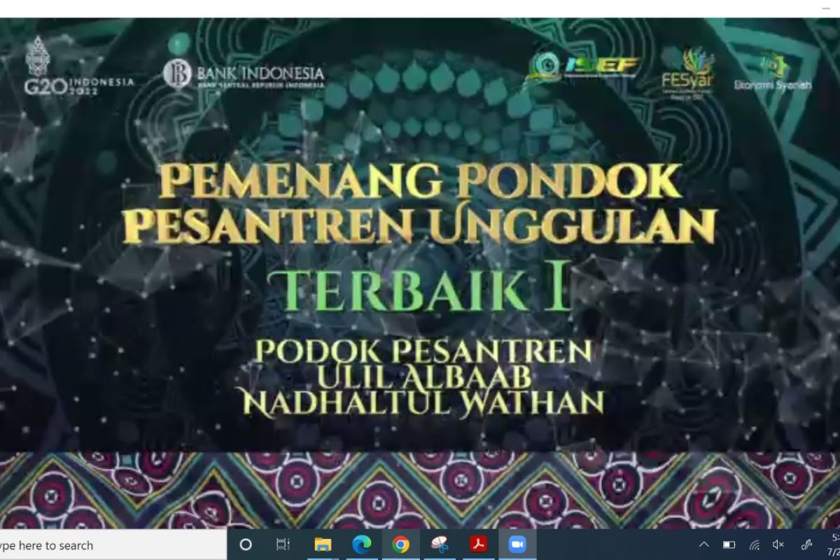 Pondok pesantren dan pengusaha muda binaan BI NTB juara FESyar 2022