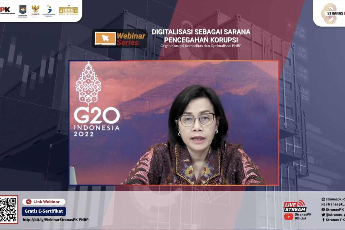 Sri Mulyani sebut digitalisasi persempit peluang praktik korupsi