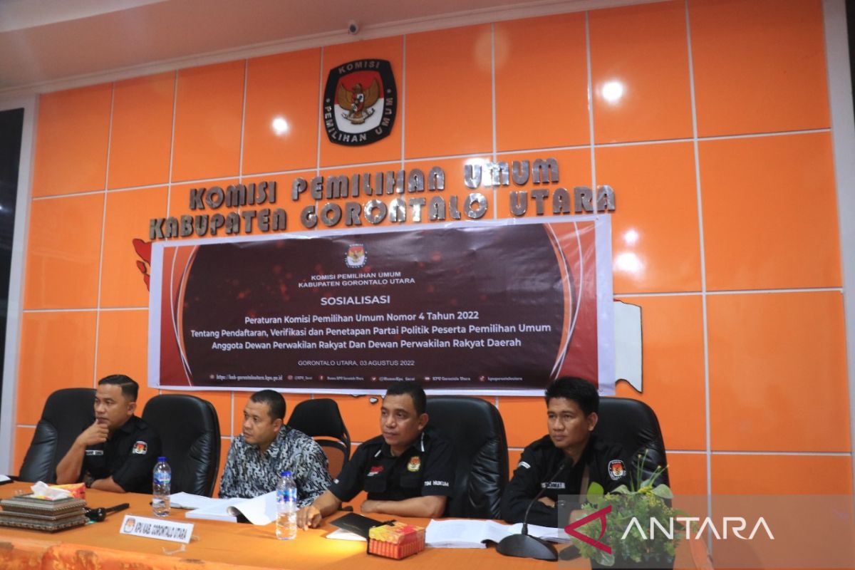 12 parpol di Gorontalo Utara hadiri sosialisasi PKPU 4 /2022