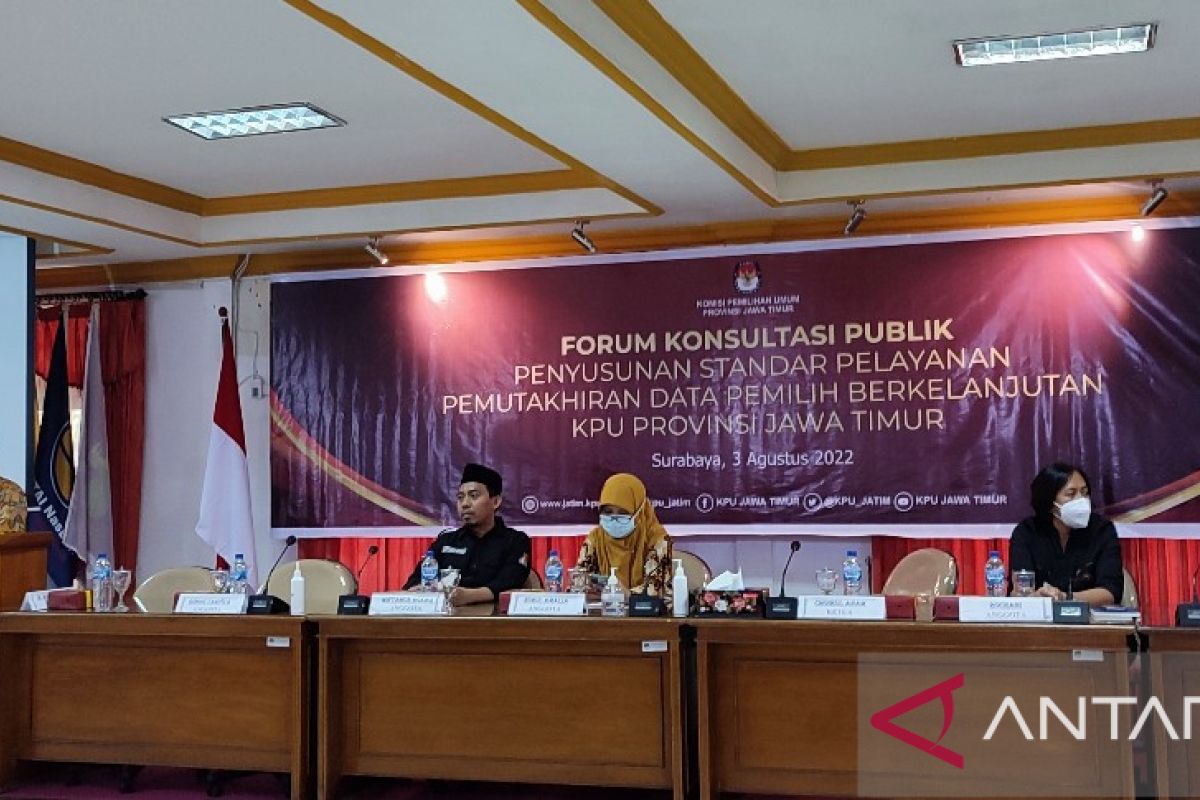 KPU Jatim gelar forum penyusunan standar pelayanan pemutakhiran data pemilih