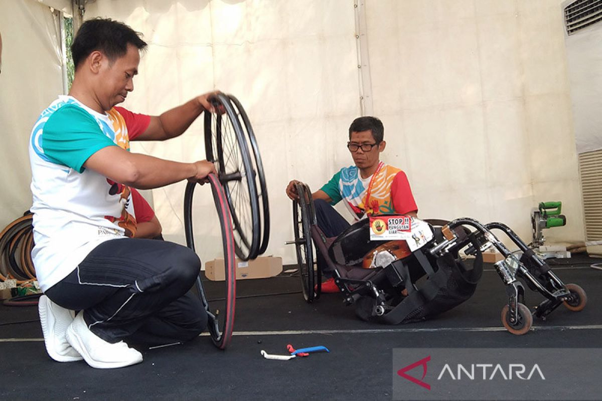 Bengkel kursi roda disediakan untuk atlet ASEAN Para Games Solo