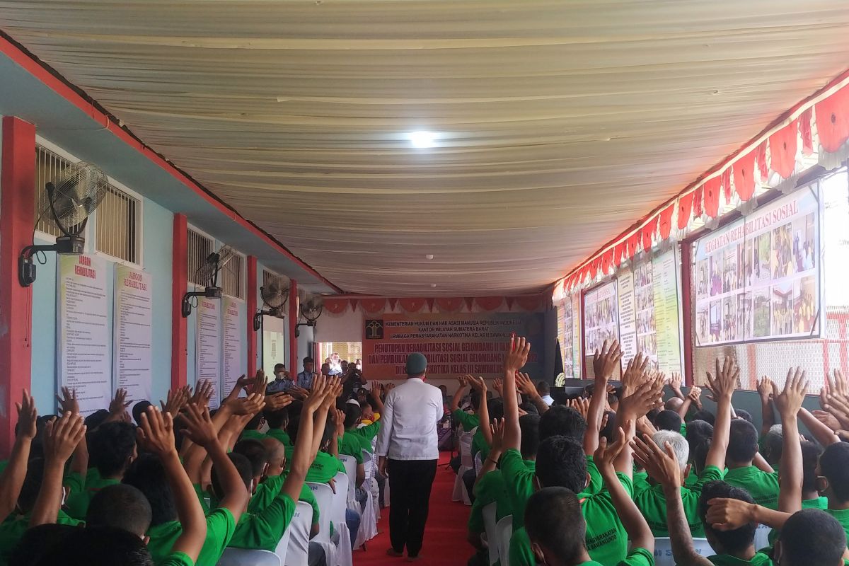 60 narapidana narkotika ikuti program rehabilitasi Kemenkumham Sumbar