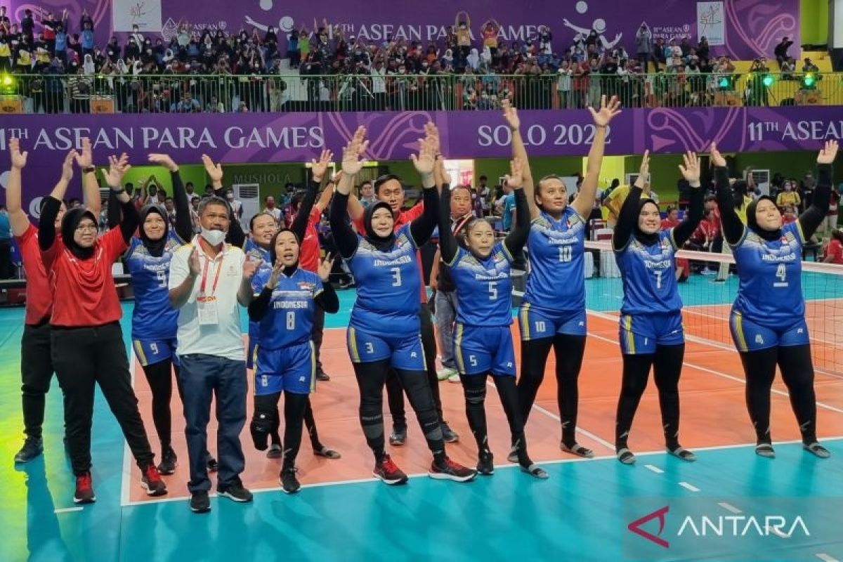 Tim voli duduk putri Indonesia rebut emas setelah tampil dominan atas Thailand