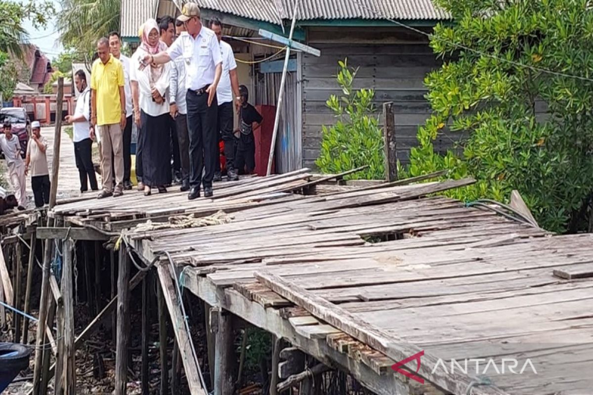 Bupari tinjau jembatan di pinggiran Kotabaru