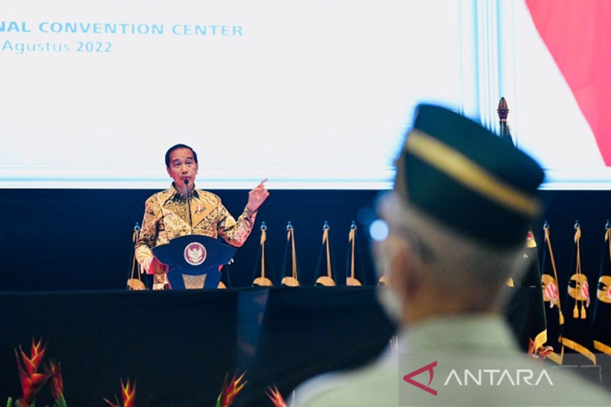 Presiden Jokowi hadiri pembukaan silatnas purnawirawan TNI AD 2022