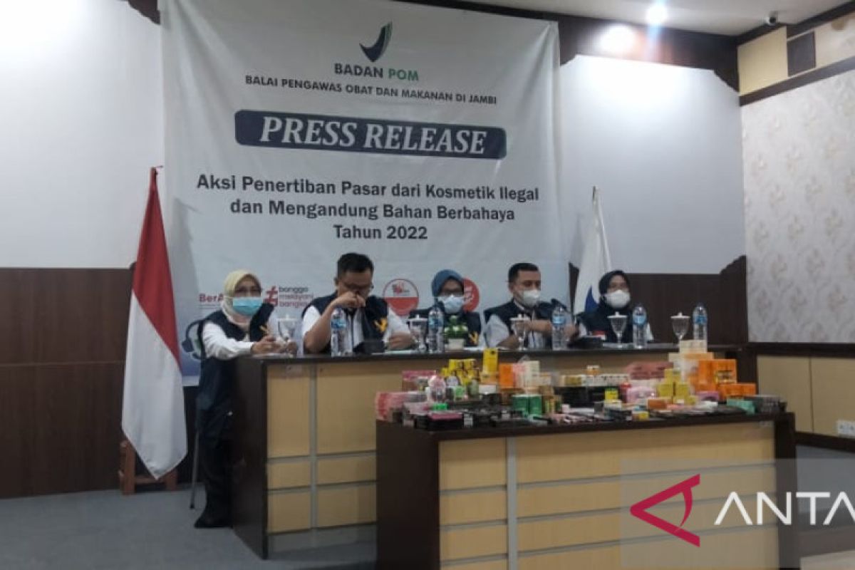 BPOM Jambi sita ratusan potong kosmetik ilegal