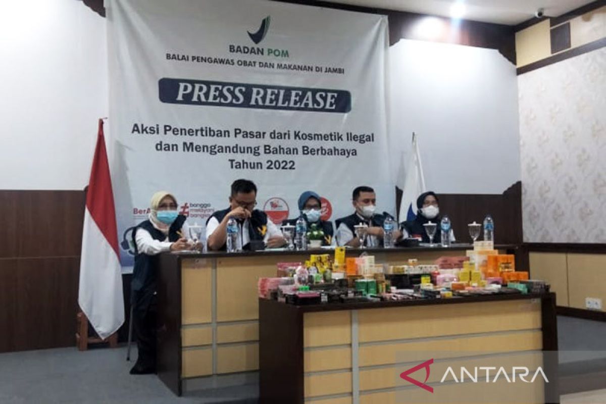 BPOM Jambi sita 676 potong kosmetik ilegal dan berbahaya