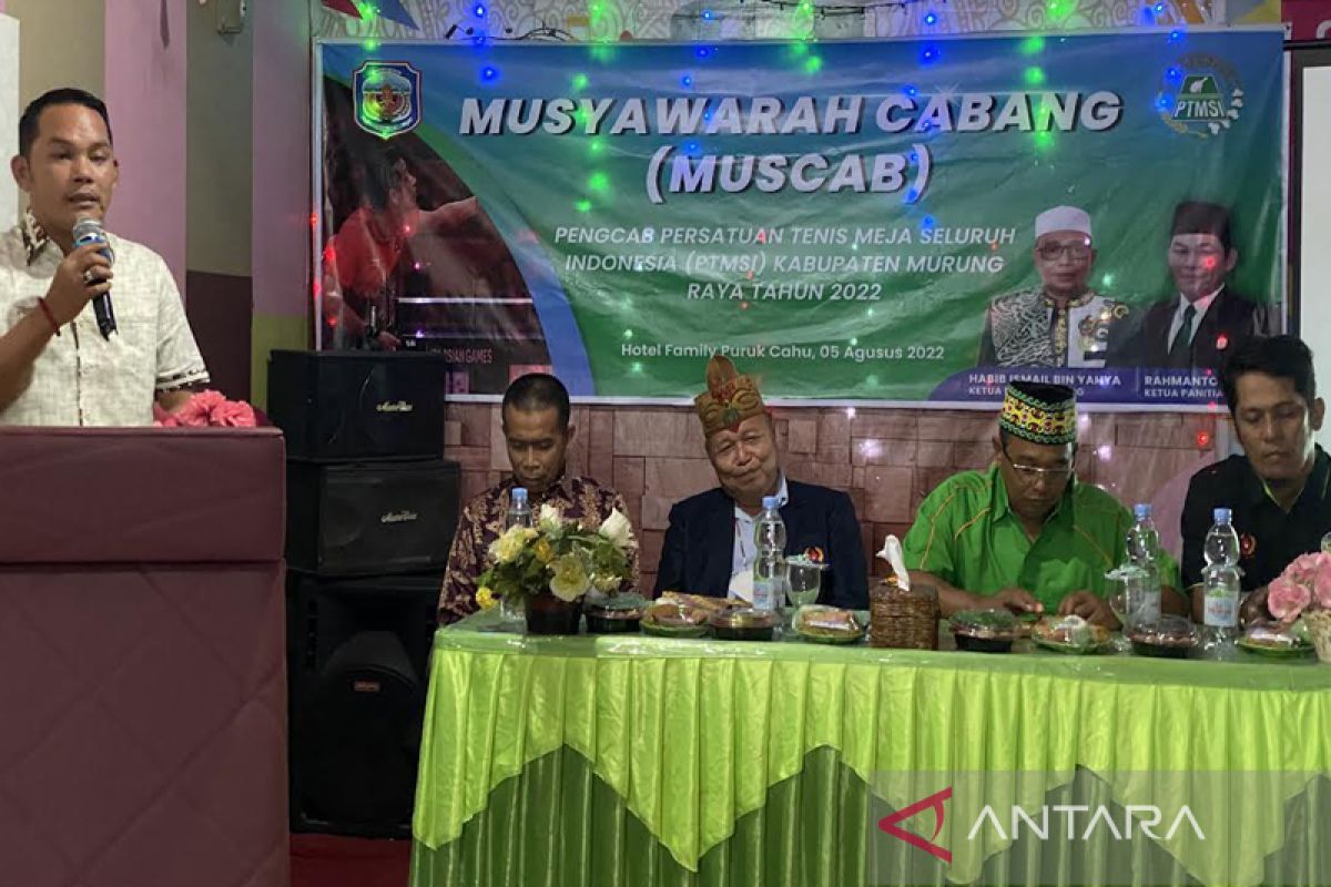 Dipimpin Rahmanto, PTMSI Murung Raya diminta lebih militan ciptakan prestasi