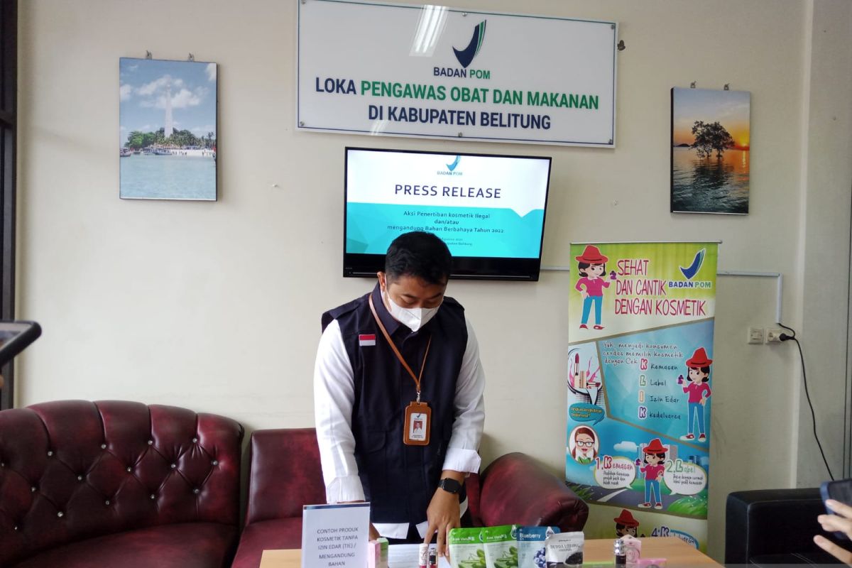 Loka POM Belitung ingatkan masyarakat waspadai kosmetik ilegal