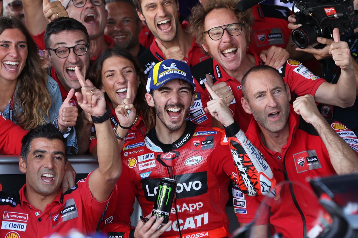 Bagnaia dan tiga pebalaap Ducati kuasai Grand Prix Inggris