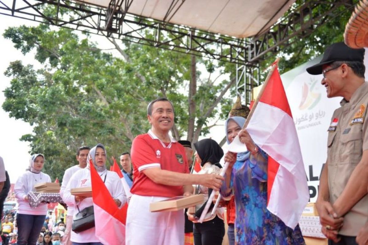 Gubernur Riau gencarkan distribusi 10 juta bendera Merah Putih meriahkan HUT RI ke 77