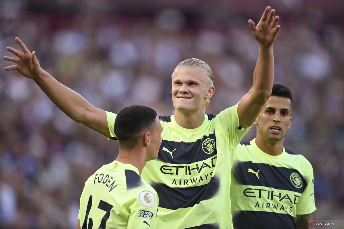 Haaland borong dua gol, Manchester City kalahkan West Ham United