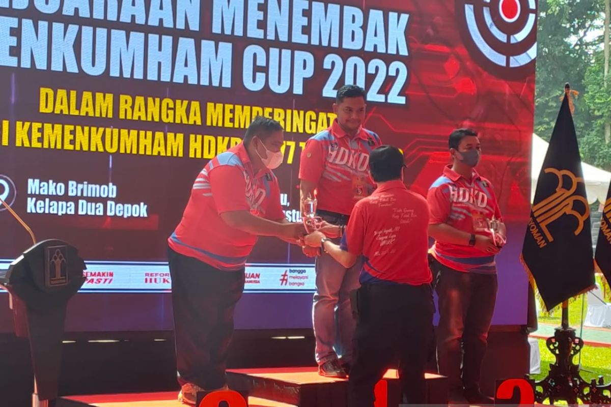 Kemenkumham Kalsel juara dua turnamen menembak Menkumham Cup 2022