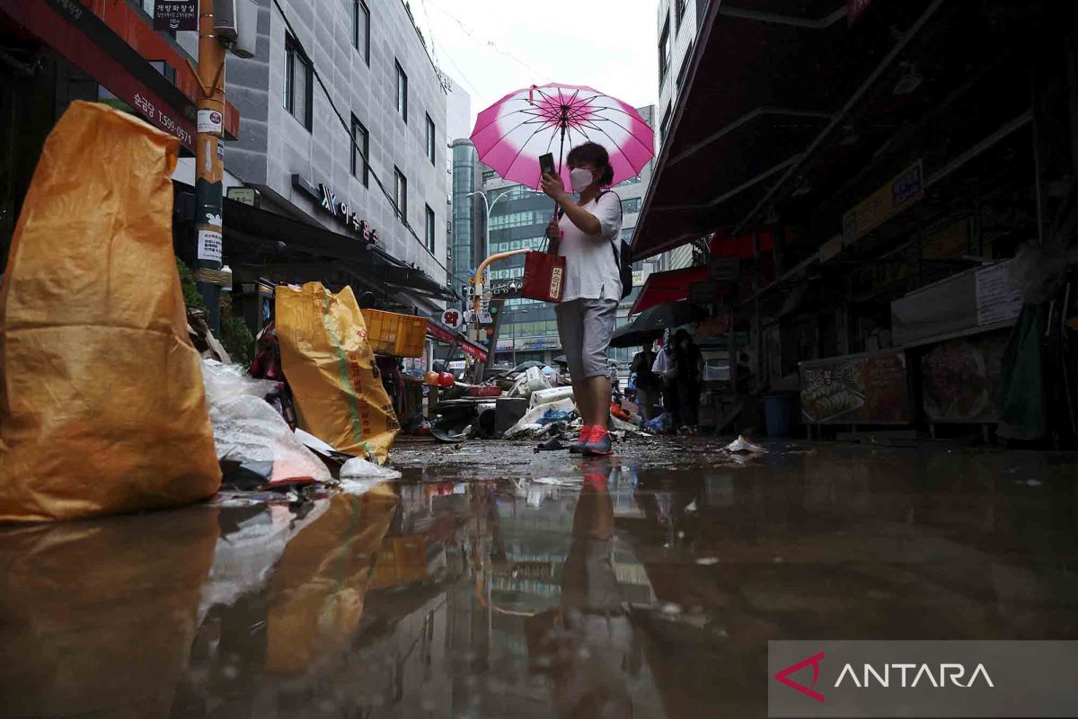 Presiden Korsel kunjungi apartemen korban banjir dahsyat
