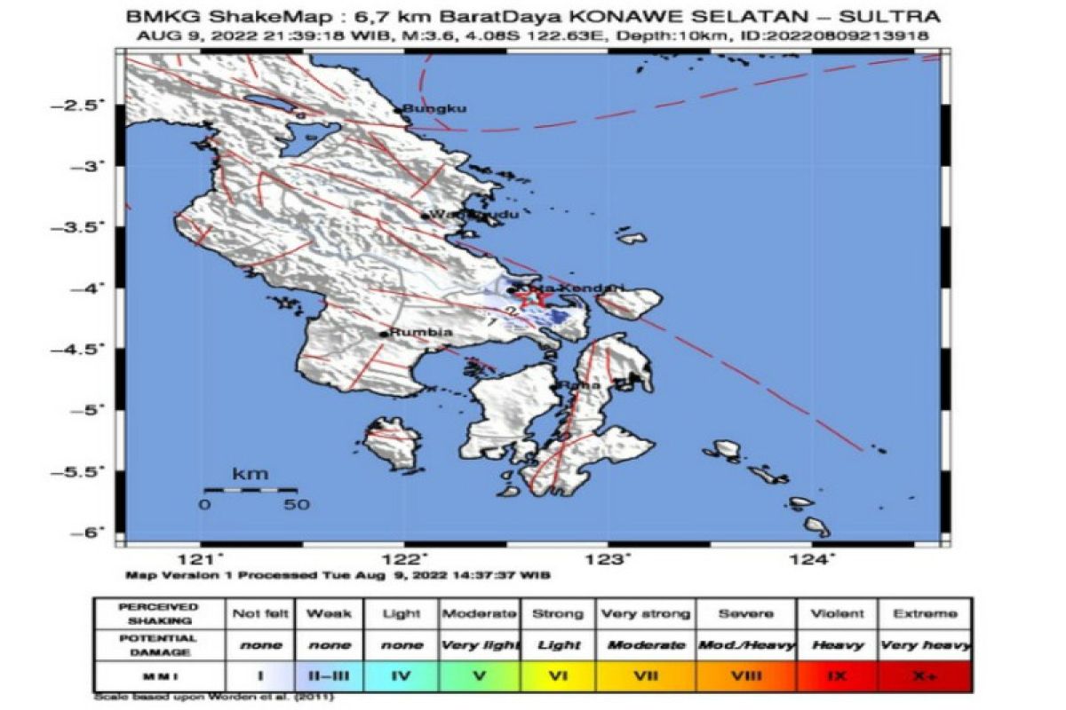 Gempa dangkal guncang Kendari Sulawesi Tenggara