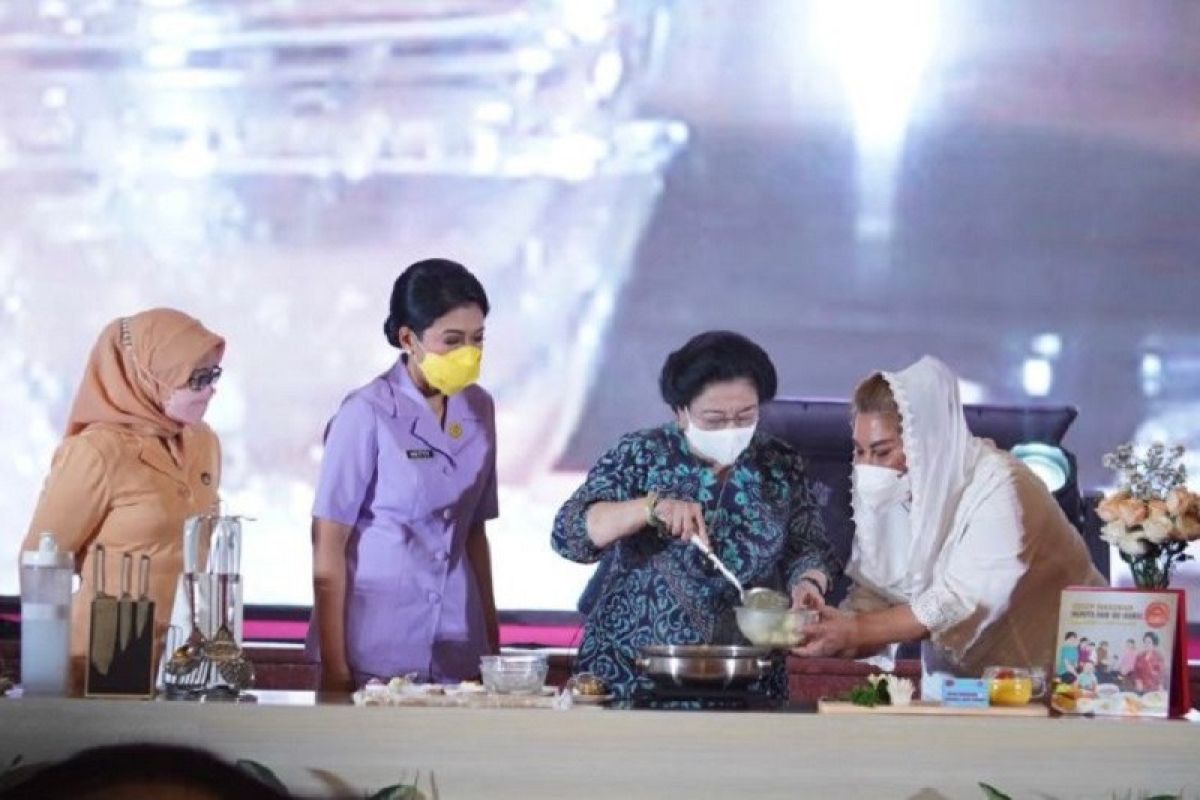 Megawati Soekarnoputri: Memasak bisa rekatkan kasih sayang keluarga dan penuhi gizi anak