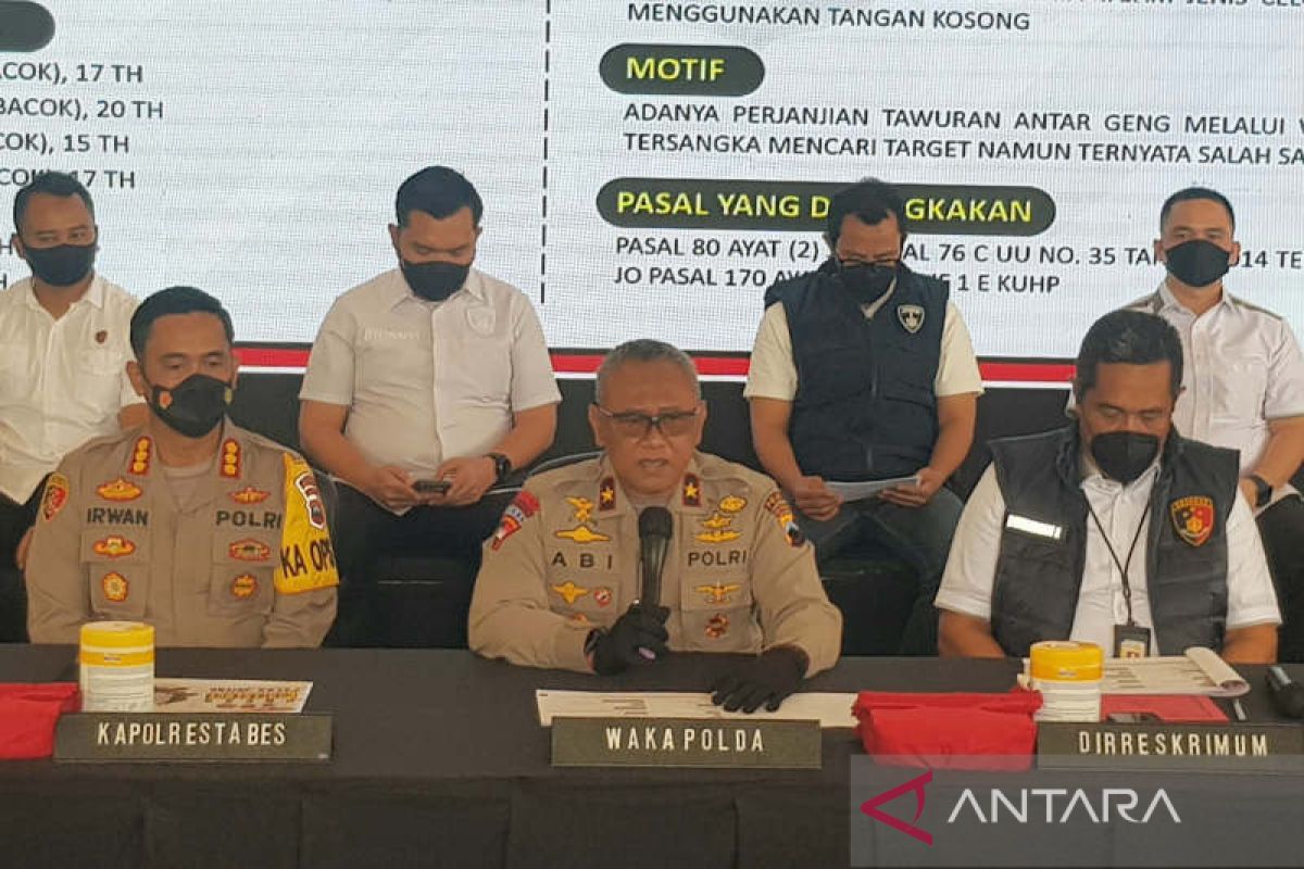 Polisi ringkus anggota dua geng pelaku pembacokan