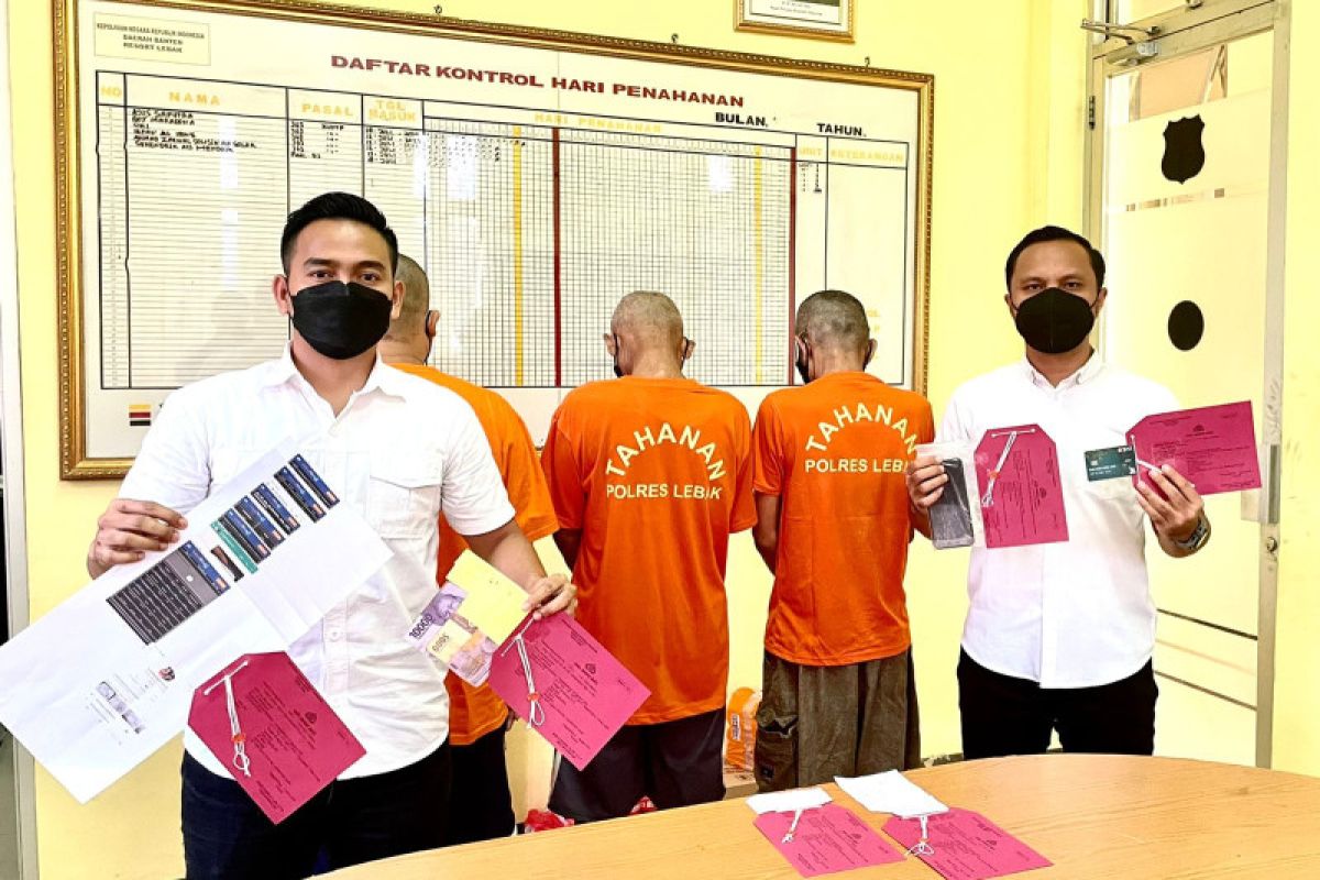 Satreskrim Polres Lebak tangkap tiga pelaku judi togel