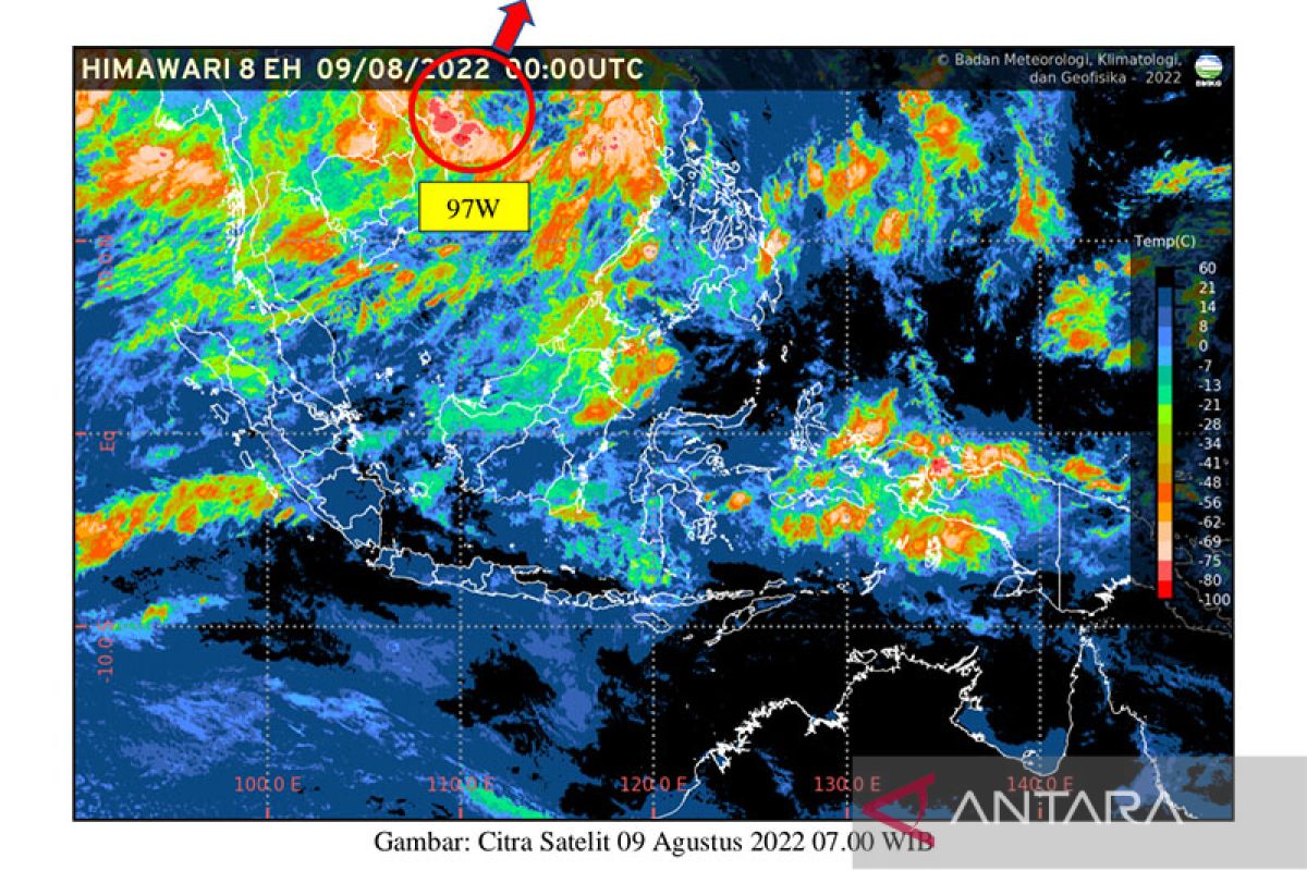 BMKG: bibit siklon tropis 94W laut Filipina tak berdampak cuaca di Indonesia
