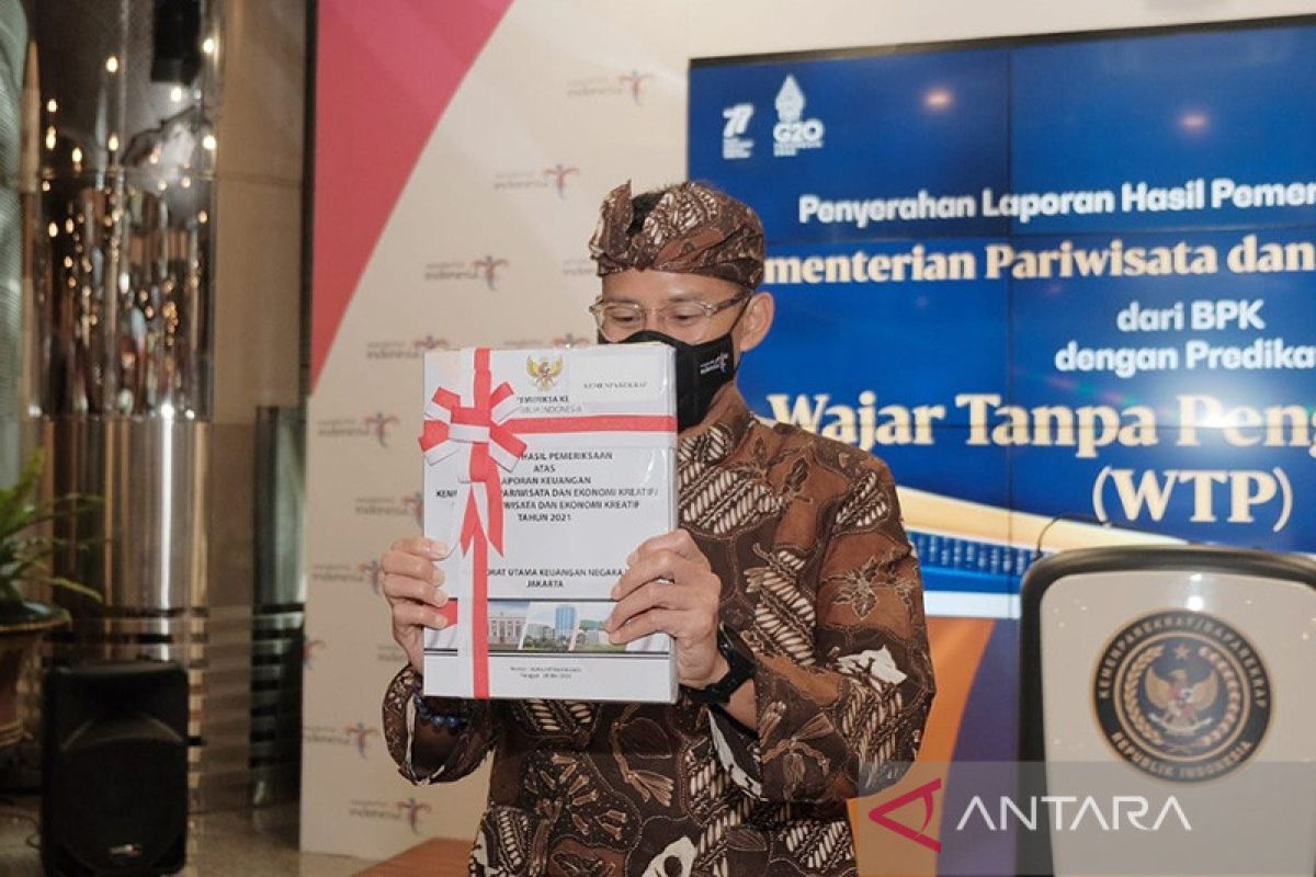 Kemenparekraf raih opini WTP dari BPK atas kinerja keuangan 2021