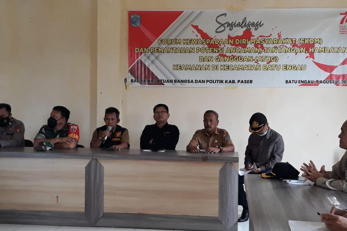 Kesbangpol Paser lakukan pembinaan FKDM Kecamatan terkait penanganan Konflik