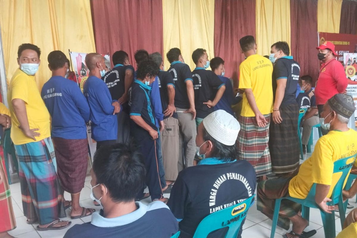 108 napi Lapas Kuala Simpang Aceh Tamiang divaksin penguat