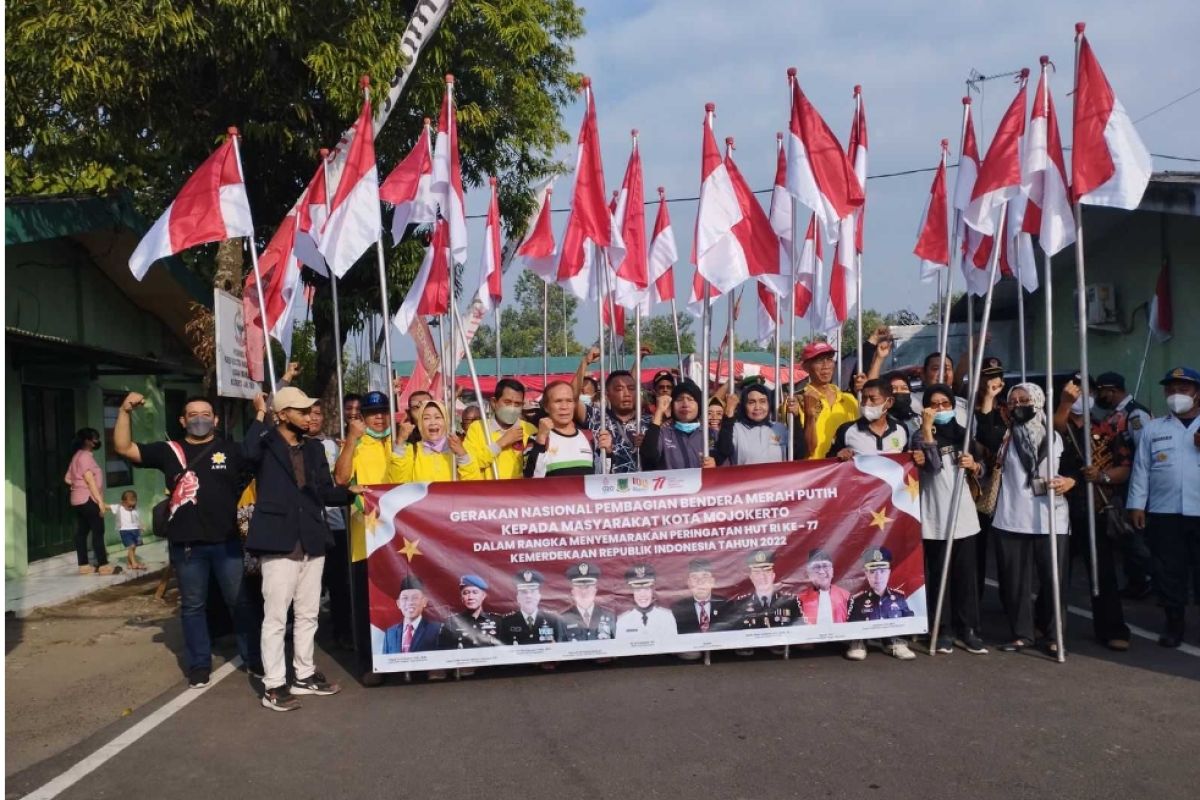 Pemkot Mojokerto turut sukseskan gerakan 10 juta bendera Merah Putih