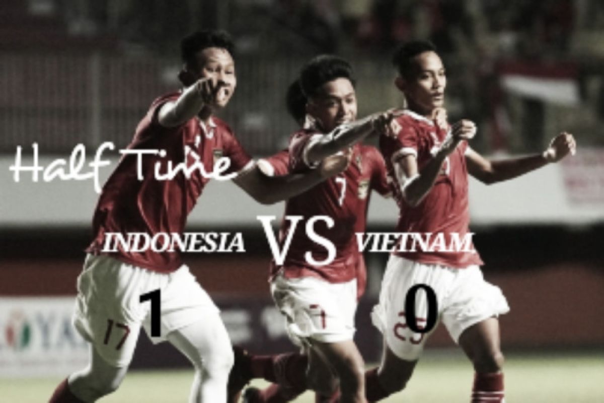 Indonesia ungguli Vietnam 1-0 pada babak pertama final Piala AFF U-16