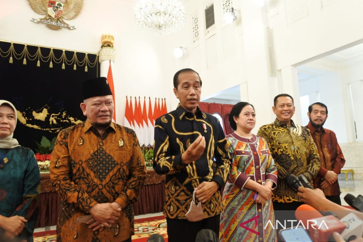 Presiden Jokowi dan para pimpinan lembaga tinggi negara dialog berbagai isu