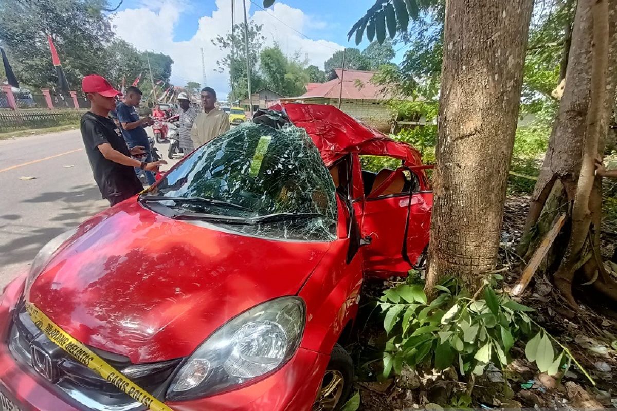 Kecelakaan maut Honda Brio tabrak pohon di Tulehu, satu penumpang tewas