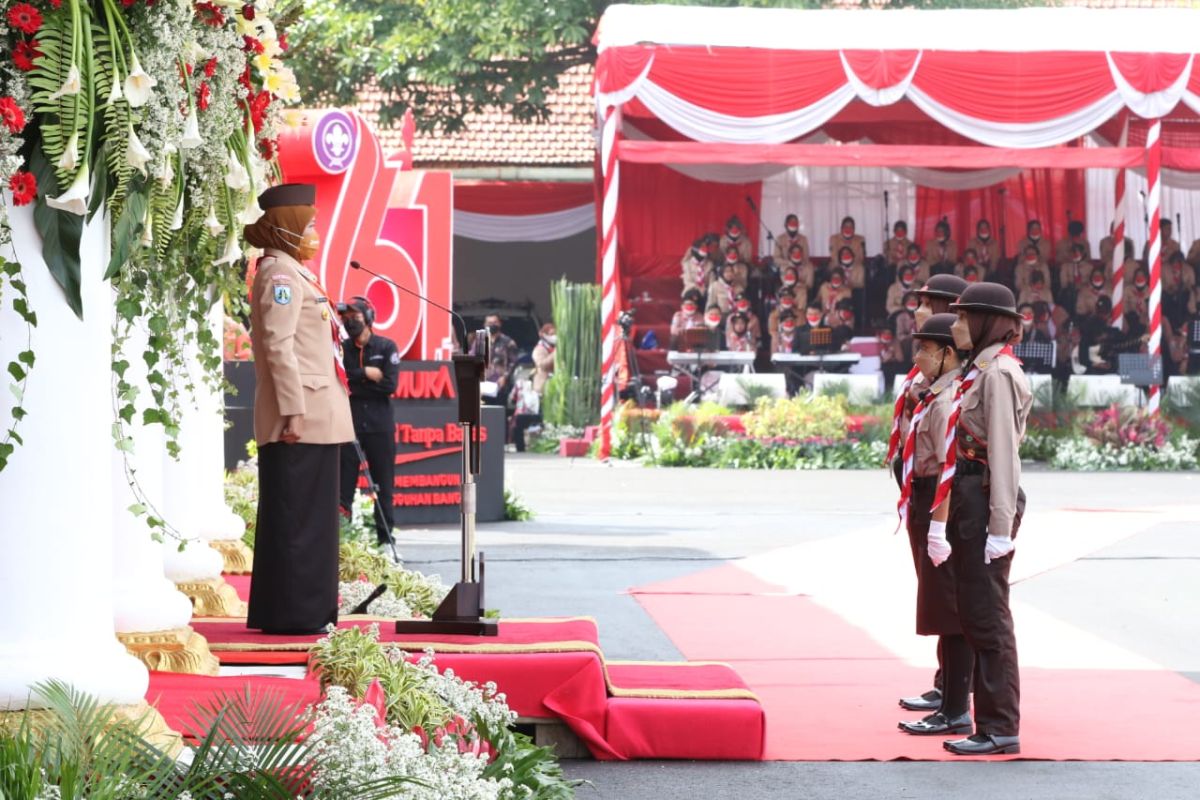 Peringatan Hari Pramuka, Khofifah ajak kader terus beri pengabdian tanpa batas