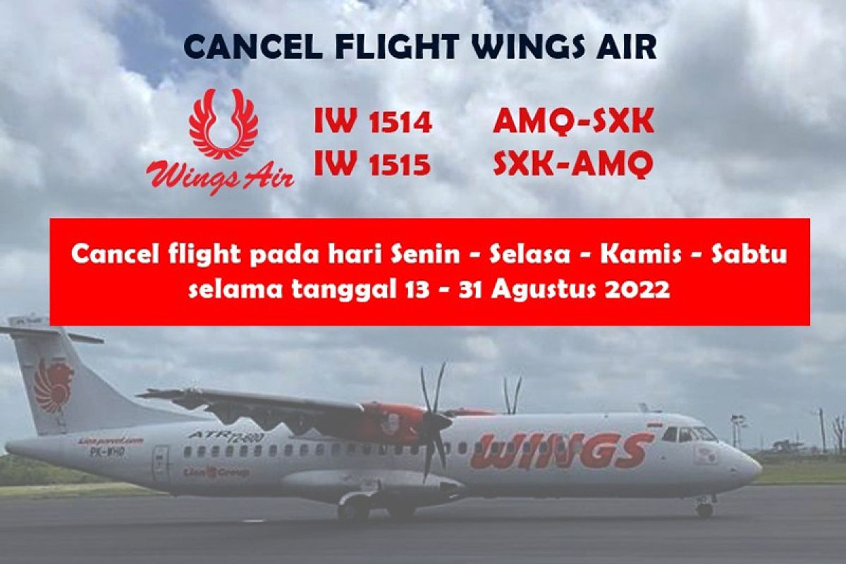 Wings Air batalkan semua penerbangan Ambon-Saumlaki