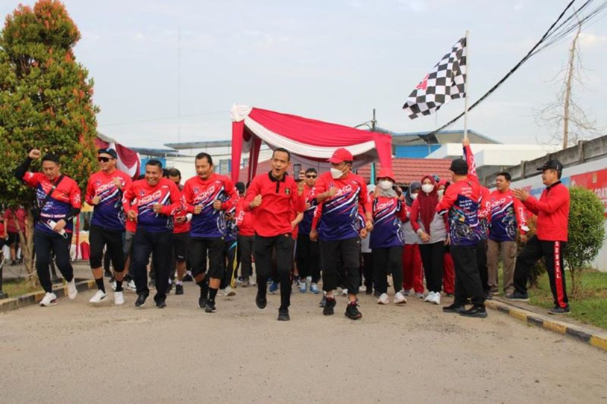 Ratusan pegawai Kemenkumham Sumsel ikuti "Virtual Run "