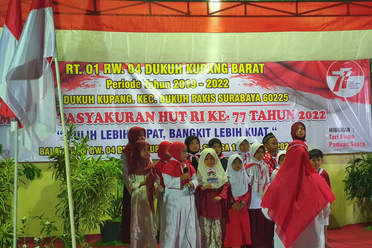 Meriahkan HUT Ke-77 RI, warga Surabaya gelar pagelaran budaya