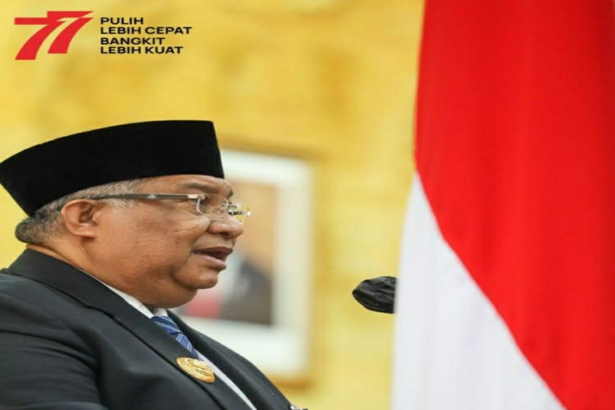 Gubernur Sultra  sebut HUT ke-77 RI momen percepatan pemulihan ekonomi