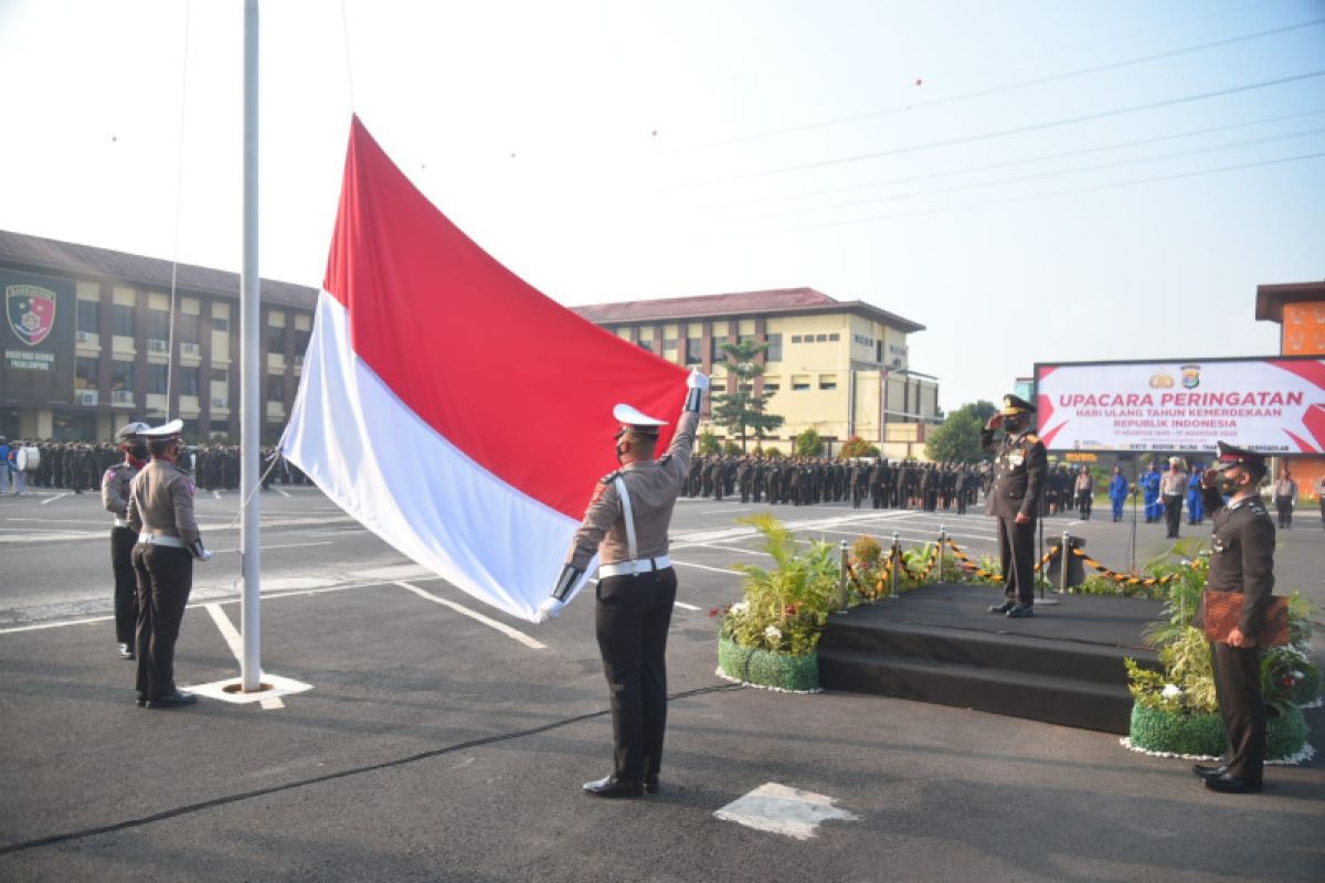 Polda Lampung Gelar Upacara Hari Kemerdekaan ke-77 Republik Indonesia