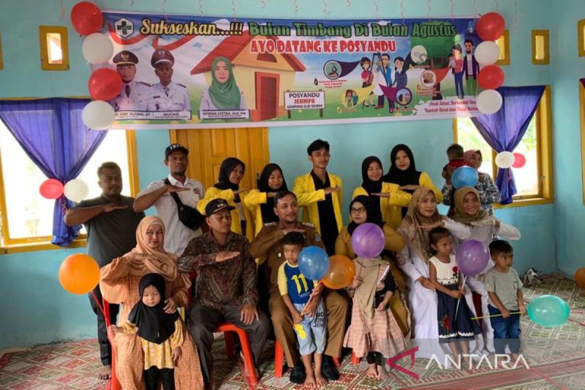 Mahasiswa KKN UTU Meulaboh sosialisasi pencegahan stunting bagi warga Aceh Jaya