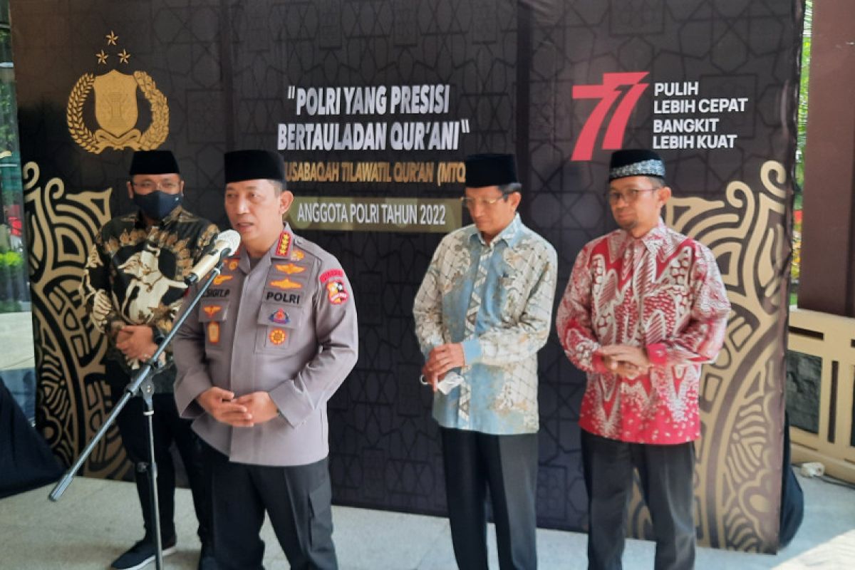 Kapolri: Anugerah MTQ Polri lahirkan polisi berakhlakul karimah