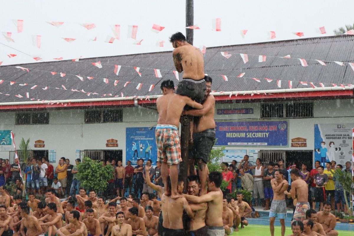 Suka cita WBP Lapas Tembilahan saat lomba  di HUT RI