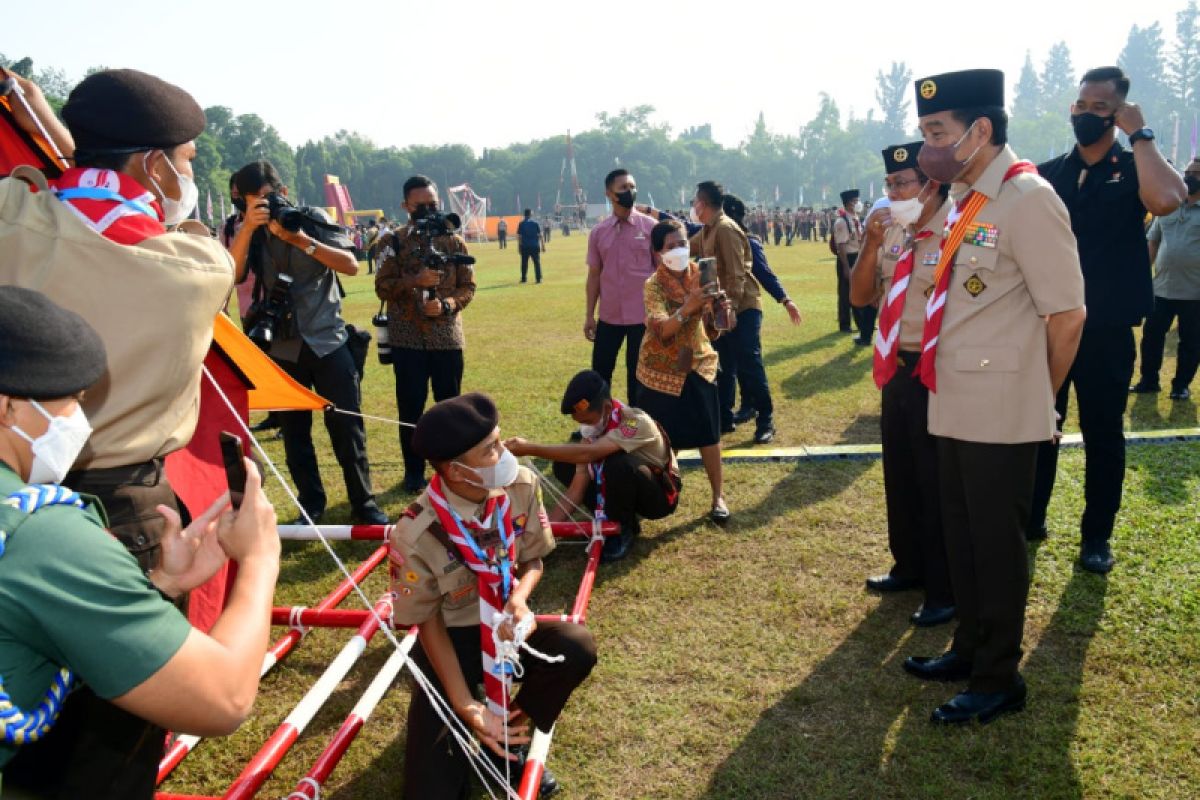 Jokowi lauds skill improvement activities at National Scout Jamboree