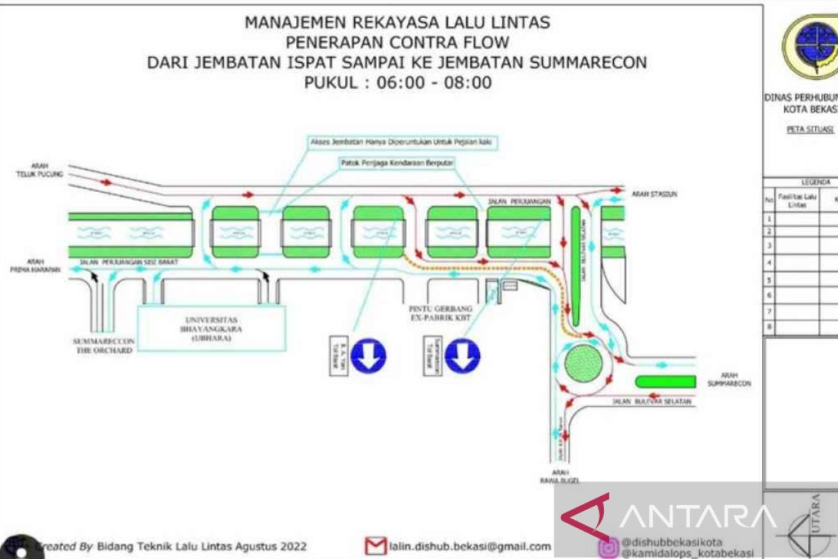 Dishub Bekasi uji coba rekayasa lawan arah di Jalan Perjuangan untuk urai kemacetan