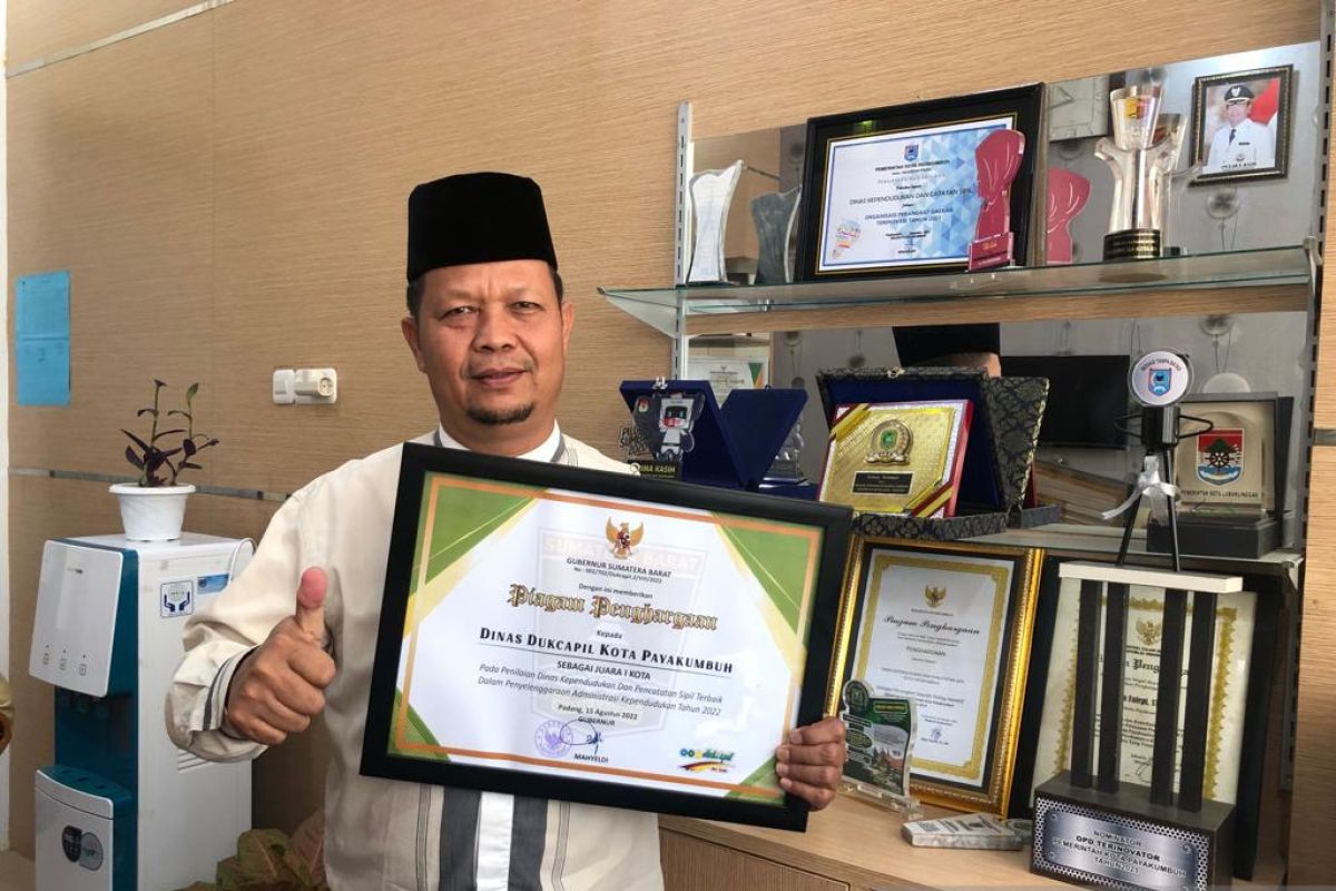 Disdukcapil Payakumbuh jadi penyelenggara Adminduk terbaik di Sumatera Barat
