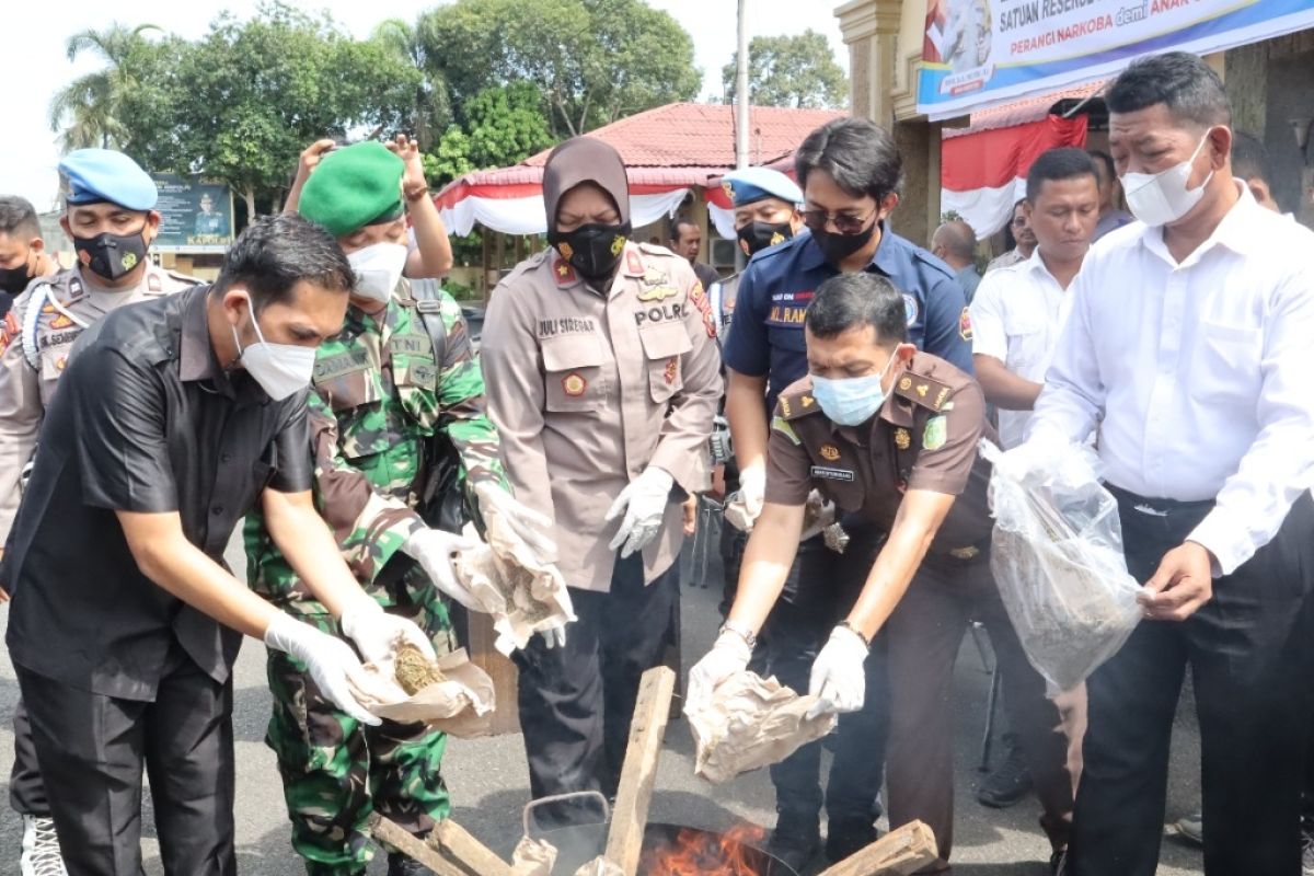 Polres Asahan ungkap empat  kasus narkoba