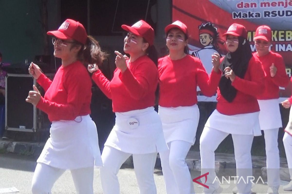 RSUD Kapuas gelar lomba tari senam kreasi enam langkah cuci tangan