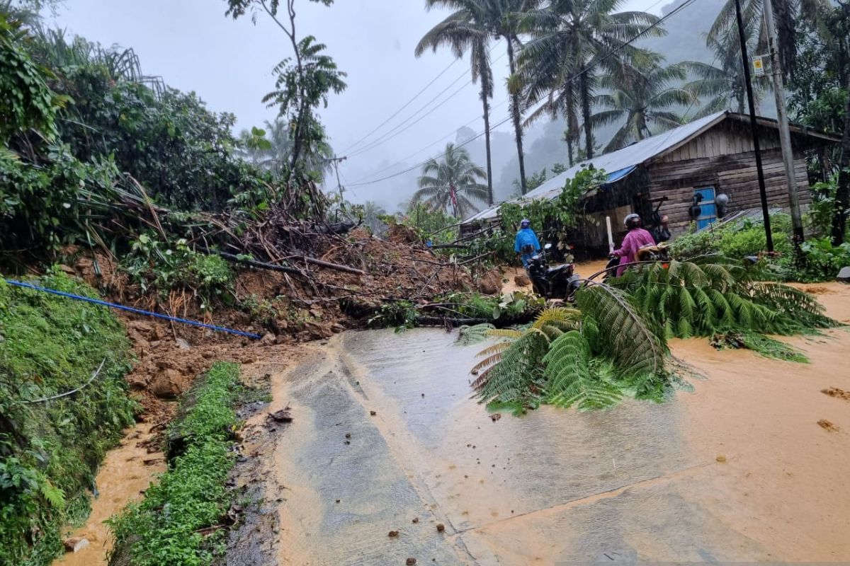 Akses jalan Padang-Solok lumpuh total akibat longsor