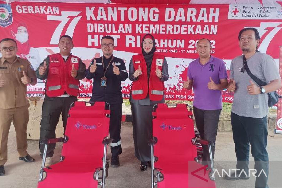 PMI Bangka Selatan dapat bantuan fasilitas donor darah dari PT Timah