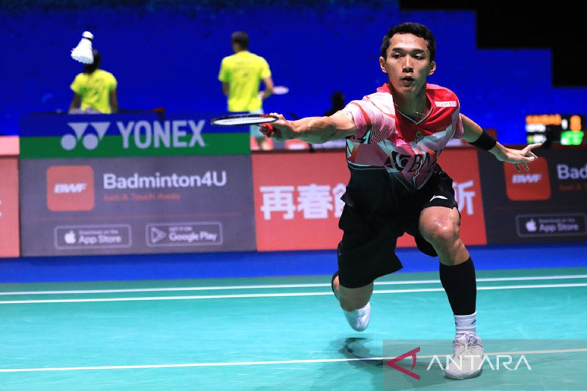 Jonatan bertemu unggulan keempat di perempat final Kejuaraan Dunia 2022 Tokyo